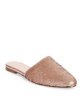 Kate Spade Marks Metallic 2 Way Rose Gold & Silver Sequin Mules - 8
